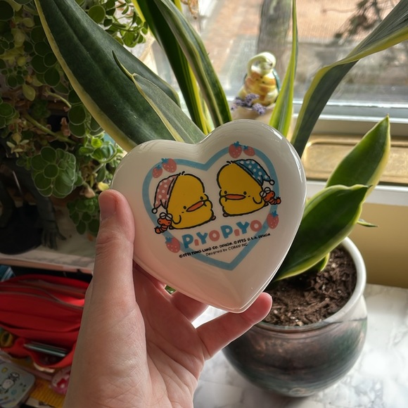 Vintage Piyo Piyo 1995 Heart trinket container - AS IS - Picture 8 of 8